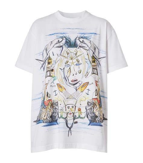 sketch graphic t-shirt burberry|Burberry Marine Sketch T.